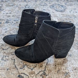 Suede Ruched Booties